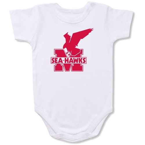 Memorial Sea-Hawks Baby Bodysuit Creeper #01